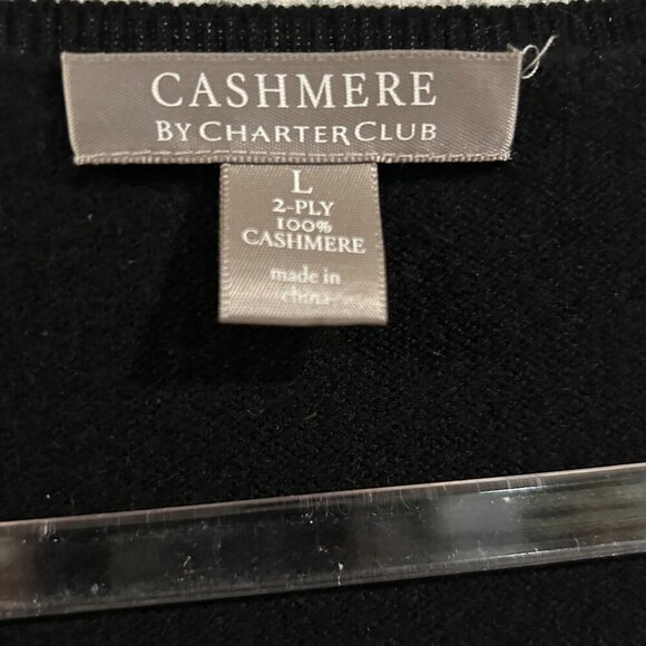 Charter Club Cashmere Sweater Argyle Print Size L - Picture 5 of 5